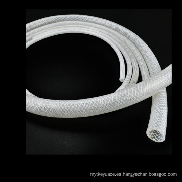 Tubo de goma reforzado trenzado durable del silicón de la fibra de la categoría alimenticia